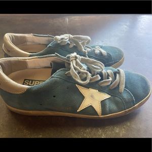Golden Goose Superstar Sneakers Awesome Light Blue Suede!